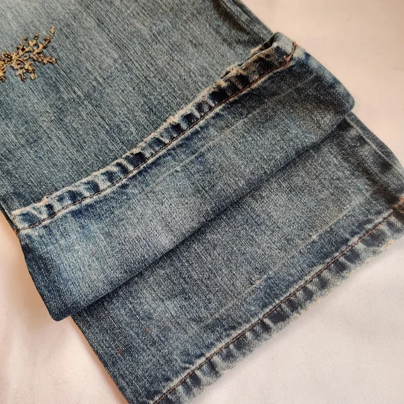 Ralph Lauren Distressed Light Blue Patchwork Jeans - Picture 10 of 14